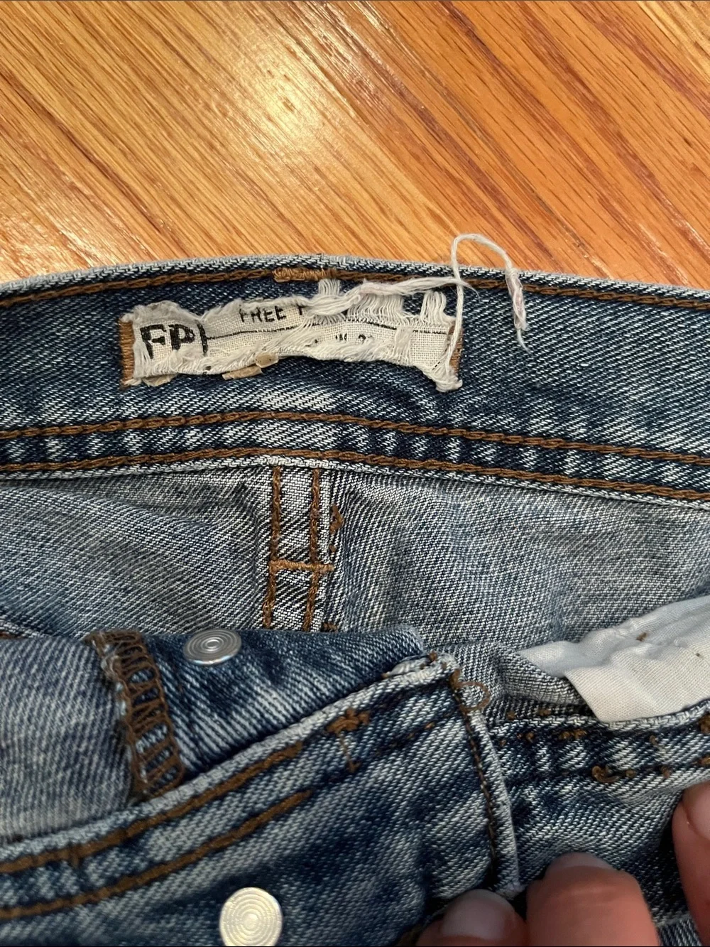 Free People Denim Women's Micro Shorts - Distressed size 29
